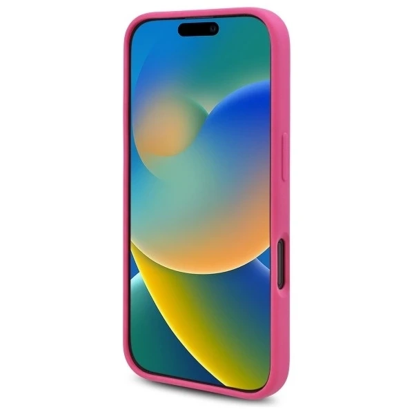 Чохол Karl Lagerfeld для iPhone 16 6.1" Pink/Fuchsia hardcase Silicone Choupette Head Print MagSafe