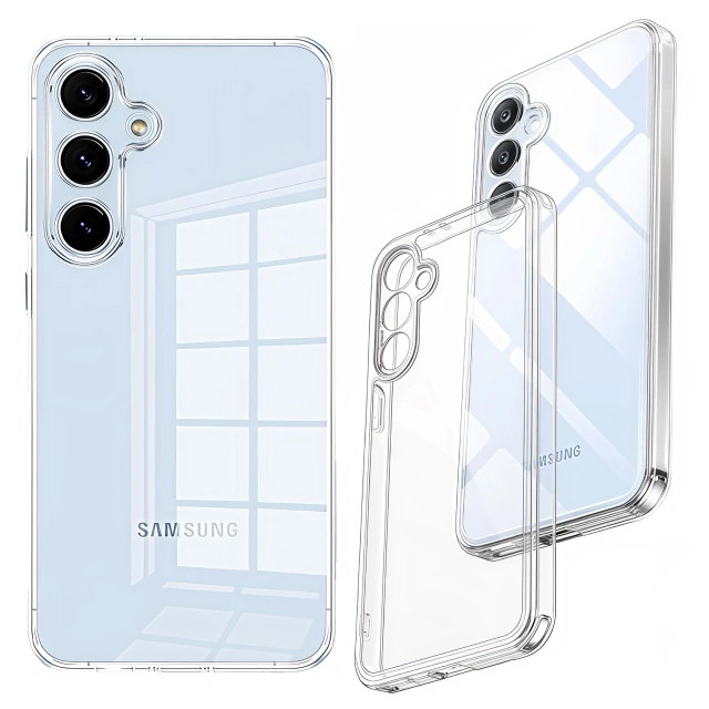 Etui do Samsung Galaxy S24 FE obudowa ochronna na telefon Alogy HybridShield™️ Case Przezroczyste + szkło hartowane