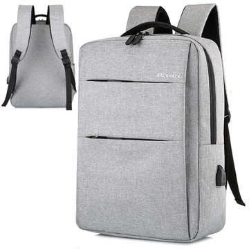 Backpack laptop bag 15.6" large waterproof with USB port Unisex 44x34x13cm for plane Alogy Backpack Gray