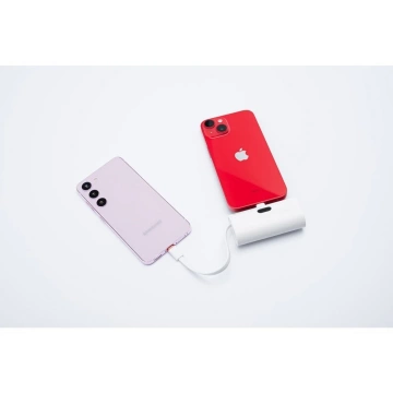 Зовнішній акумулятор FORCELL F-ENERGY Power Plug F5K3 з вбудованим роз'ємом Lightning PD 20 Вт 5000 мАг Білий