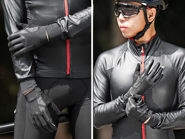 M Fahrradhandschuhe RockBros S208-M Fahrradhandschuhe Schwarz