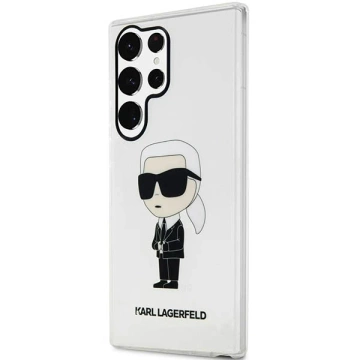 Etui ochronne na telefon Karl Lagerfeld KLHCS23LHNIKTCT do Samsung Galaxy S23 Ultra S918 transparent hardcase Ikonik Karl Lagerfeld