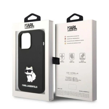 Etui Karl Lagerfeld KLHCP14XSNCHBCK do iPhone 14 Pro Max 6,7" hardcase Silicone Choupette czarny/black