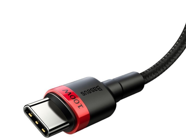 Кабель 2m Baseus Cafule USB-C Quick Charge 3.0 PD 2.0 100W 5A Червоний