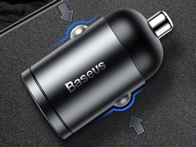 Baseus mini QC 3.0 5A 30W car charger Black