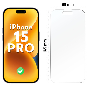 Гібридне скло для Apple iPhone 15 Pro full screen Alogy Flexi Full Glass 9H захисне скло Shatterproof