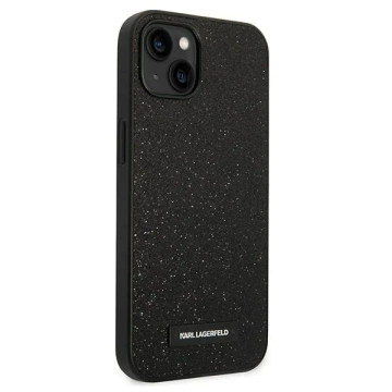 Karl Lagerfeld KLHCP14MG2ELK Schutzhülle für Apple iPhone 14 Plus 6.7" Hardcase schwarz/schwarz Glitter Plaque Logo