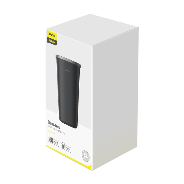 Samochodowy kosz na śmieci Baseus Dust-free, 800ml (czarny)