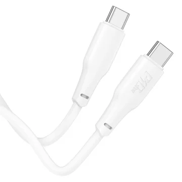 HOCO Kabel Typ C do Typ C X93 2 m Biały PD 100W 5A Szybkie Ładowanie