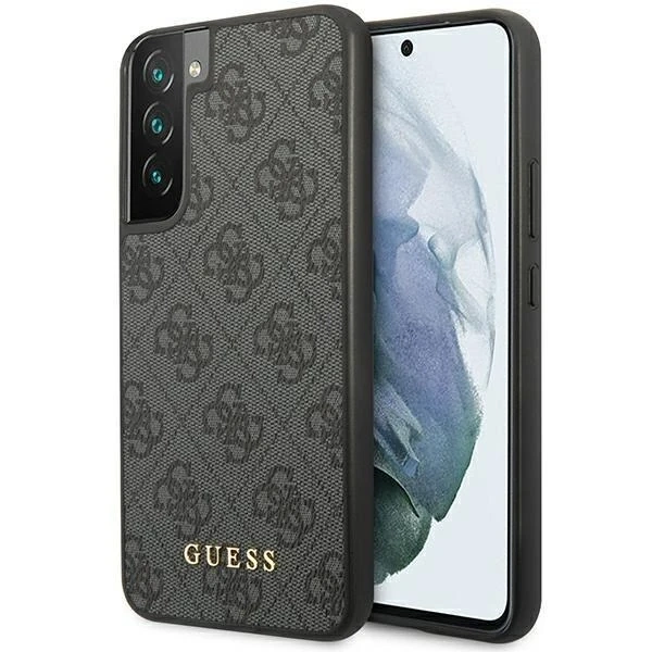Etui Guess GUHCS23MG4GFGR do Samsung Galaxy S23 Plus S916 szary/sivé pevné puzdro 4G kovové zlaté logo
