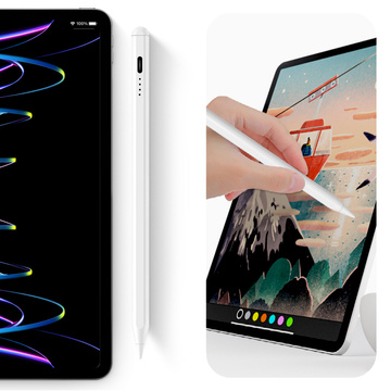 Magnetic Pencil Precision Marking & Sketching Pen for Apple iPad Pro/ Air/ Mini White