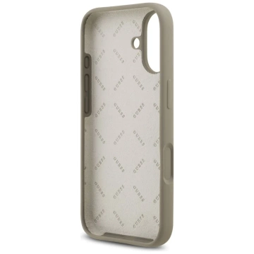 Etui Guess do iPhone 17 Silicone Big 4G Script Brown