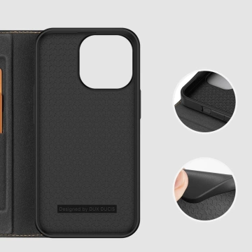 Dux Ducis Skin X2 case for iPhone 14 Pro case with magnetic flip black