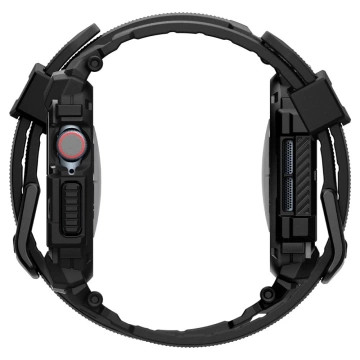 ЧОХОЛ З РЕМІНЦЕМ ДЛЯ APPLE WATCH 10 (46 ММ) МАТОВИЙ ЧОРНИЙ SPIGEN RUGGED ARMOR PRO