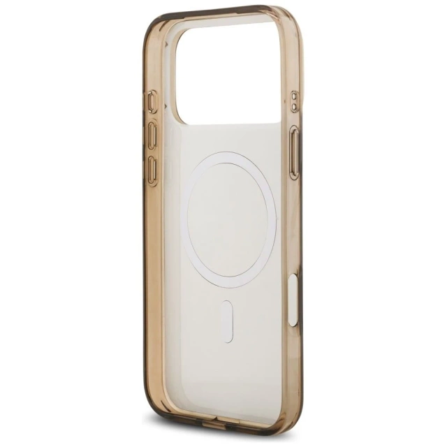 Etui Guess IML 4G Background MagSafe do iPhone 17 Pro Brązowy