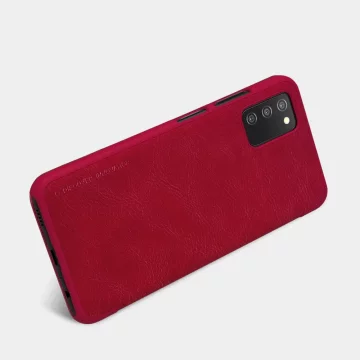 Kožené puzdro Nillkin Qin pre Samsung Galaxy A03s červené