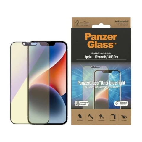 Szkło PanzerGlass Ultra-Wide Fit для iPhone 14 / 13 Pro / 13 6,1" Захист екрану Антибактеріальний Easy Aligner Включено Анти-синє світло 2791