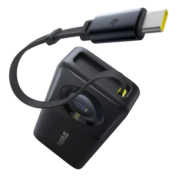 Powerbanka Baseus Free2Pull 10000mAh 30W s portom USB-C a zasúvacím káblom USB-C – čierna