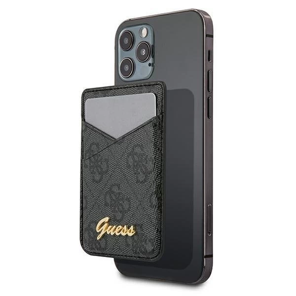 Slot na kartu peňaženky Guess GUWMS4GTLBK MagSafe 4G szary/grey