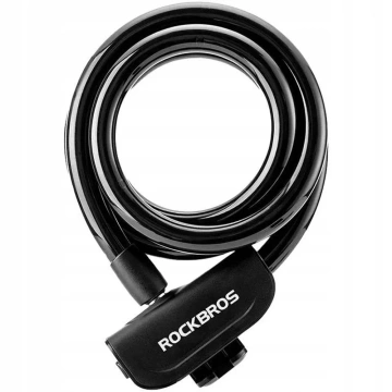 Велозамок Rockbros RKS515-BK з ключем 1,1 м - чорний