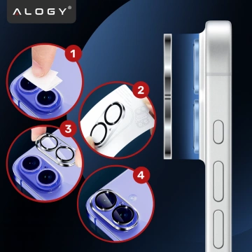 2x sklo objektívu fotoaparátu pre Apple iPhone 16 Pro / 16 Pro Max Alogy Lens Protector Pro Transparent