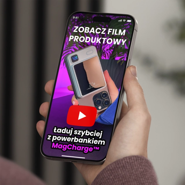 PowerBank Bezprzewodowy 10000mAh z Technologią MagSafe, Szybkie Ładowanie 22.5W PD20W, Kompaktowy i Magnetyczny, Alogy MagCharge™ – Czarny