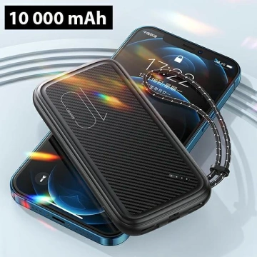 USAMS Powerbank PB56 10000mAh 2xUSB / USB-C / MicroUSB Fast Charge білий/білий 10KCD15002 (US-CD150)