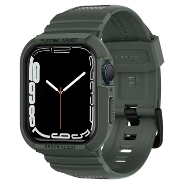 SPIGEN RUGGED ARMOR ”PRO” APPLE HODINKY 4 / 5 / 6 / 7 / 8 / SE (44 / 45 MM) VOJENSKÁ ZELENÁ