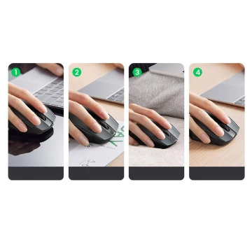 Maus UGREEN optisch kabellos USB 2.4GHz 4000 DPI schwarz (MU006)