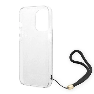 Etui Guess GUOHCP14XH4STK iPhone 14 Pro Max 6,7" czarny/black hardcase 4G Print Strap