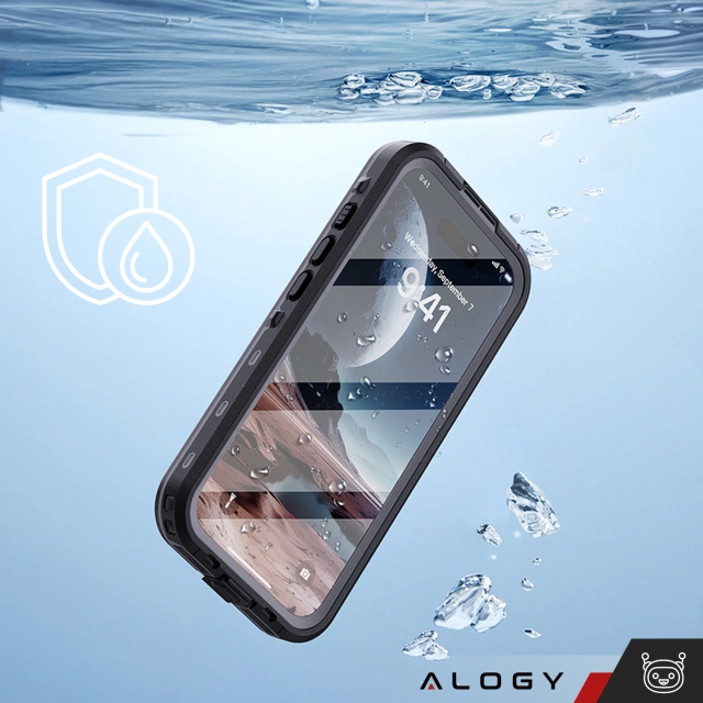 Alogy HydroArmor™ IP68 wasserdichte Hülle mit transparenter Rückseite, 360-Panzerabdeckung für MagSafe für Apple iPhone 16