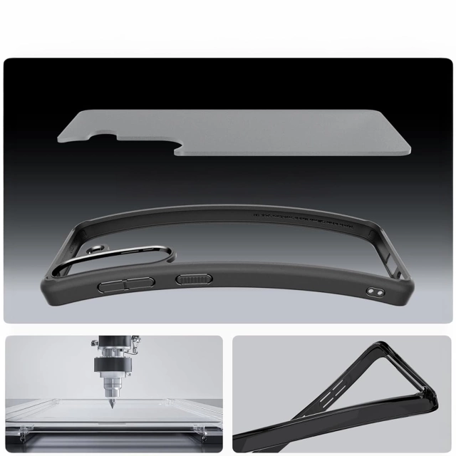 Etui na telefon do Samsung Galaxy S25 Spigen Ultra Hybrid Obudowa Case Frost Black