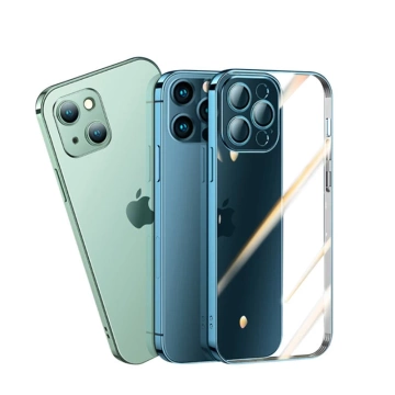 Kryt Joyroom Chery Mirror Case pre iPhone 13 s kovovým rámom strieborný (JR-BP907 strieborný)