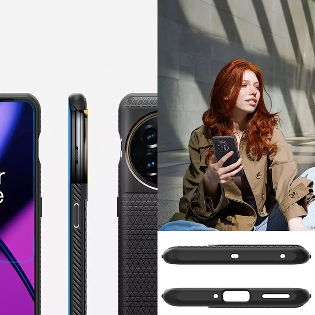 Ochranné puzdro na telefón Spigen Liquid Air pre OnePlus 11 5G Matte Black
