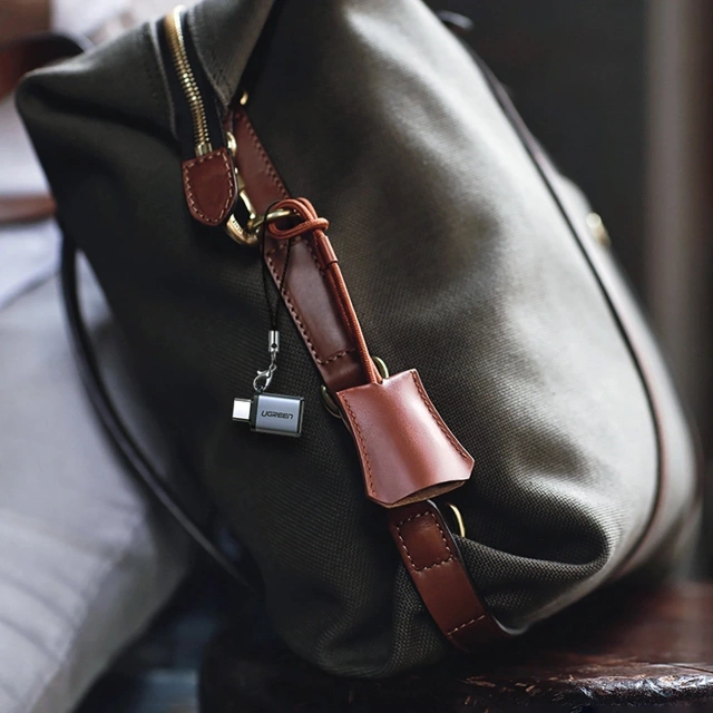 Ugreen US270 USB-C na USB-A 3.0 OTG adaptér s lankom, 5 Gb/s, sivý