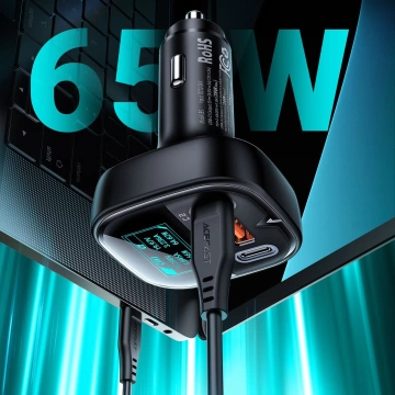Автомобільний зарядний пристрій Acefast 101W 2x USB Type C / USB, PPS, Power Delivery, Quick Charge 4.0, AFC, FCP black (B5)