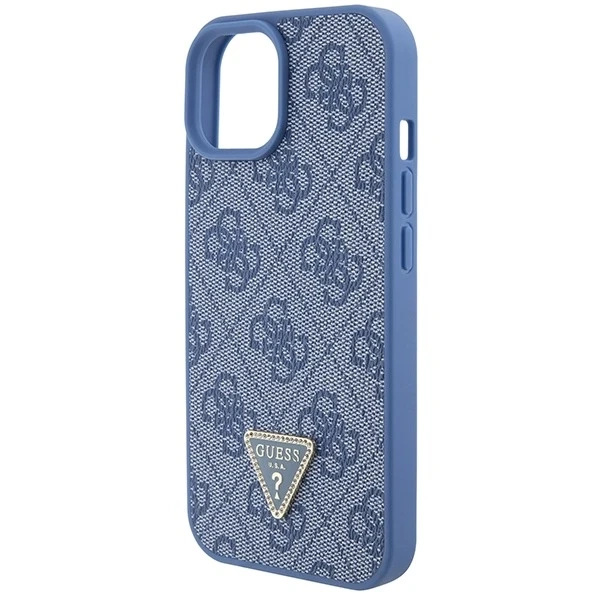 Etui Guess GUHCP15SP4TDSCPB для iPhone 15 6.1" niebieski/синій твердий чохол Crossbody 4G Металевий логотип