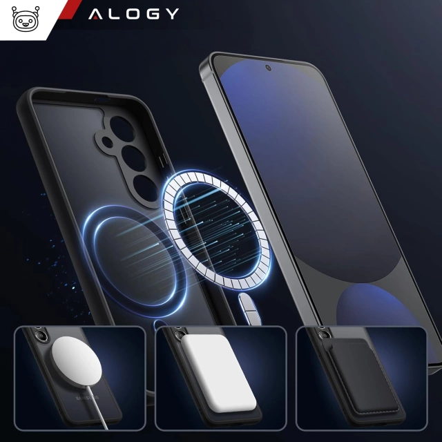 Pouzdro Alogy Matte HybridMag™️ MagSafe Matně černé pro Samsung Galaxy S25