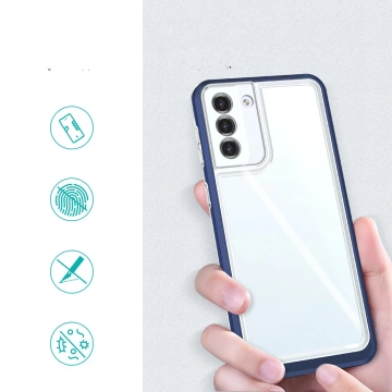 Прозорий чохол 3в1 для Samsung Galaxy S21 5G (S21 Plus 5G) Frame Gel Cover Blue