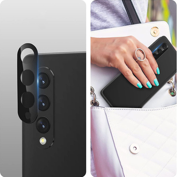 Kovová ochrana fotoaparátu Alogy Lens Protector PRO pro Samsung Galaxy Z Fold 4 Black
