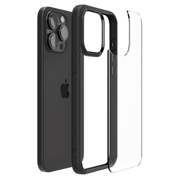 Pouzdro pro iPhone 15 Pro Max Spigen Ultra Hybrid Case, zadní kryt, matné černé sklo