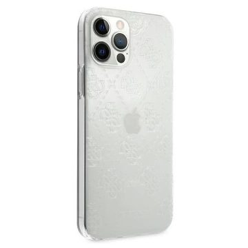 Guess GUHCP12L3D4GTR iPhone 12 Pro Max 6,7" priehľadné pevné puzdro 4G 3D Pattern Collection
