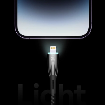 Baseus Glimmer Series Fast Charging Cable USB-C 480Mbps PD 100W 1m Black