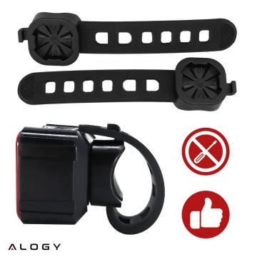 Alogy SafeRide™ LED Bike Light Waterproof Flashlight Front and Rear Light 2 Pack