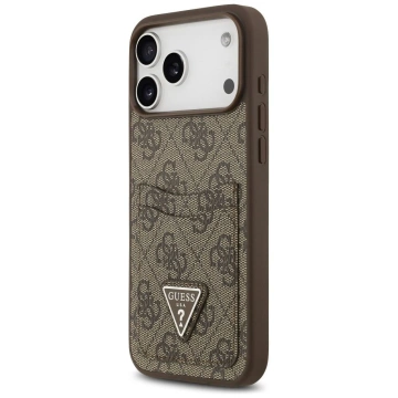 Etui Guess do iPhone 17 Pro Max 4G Double Card Triangle Gold