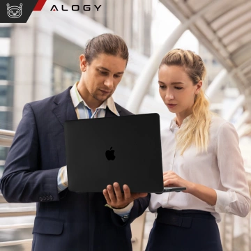Case for Apple Macbook Air 13 13.3" - 2018-2021 (M1 A2337/A2179/A1932) Alogy AirGuard™ Flexible Case Matte Black