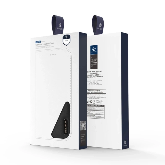 Шкіряний чохол Dux Ducis Hivo з RFID для iPhone 16 Pro, чорний