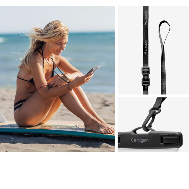 Універсальний водонепроникний чохол для 6.9 Spigen A601 IPX8 Crystal Clear