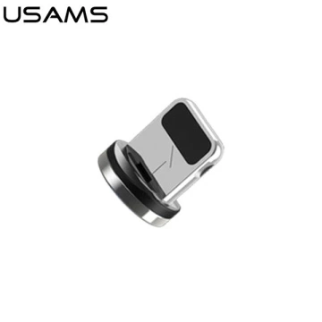 USAMS magnetický adaptér Lightning hromadné strieborné/strieborné SJ157USBTA (US-SJ157)