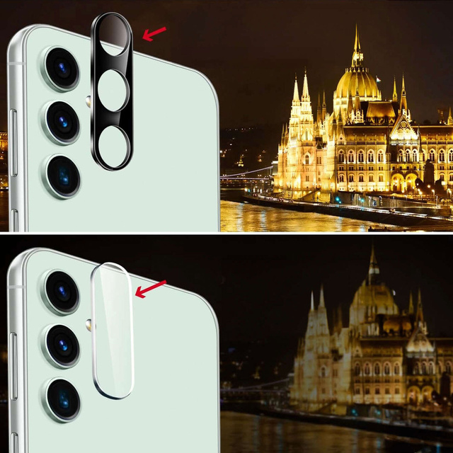 Скло для Samsung Galaxy S24 Plus лінза камери 3D загартоване повний захист всієї лінзи чорне скло